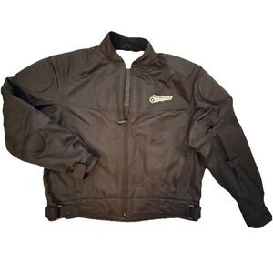 Firstgear Padded Motorcycle Jacket MenXL Black Zip Reinforced Hypertex Mesh Line